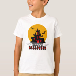 Cute Happy halloween Ghost House T-Shirt