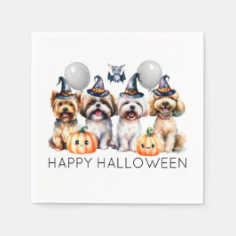 Cute Happy halloween Hundar Pappersservett