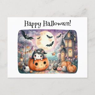 Cute Happy halloween Kawaii Vykort