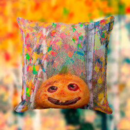 Cute Happy halloween Pumpkin Ansikte Kudde