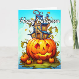 Cute Happy halloween Pumpkin Kort