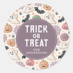 Cute Happy halloween Round Stickers Runt Klistermärke