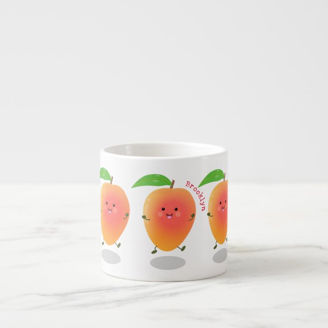 Cute happy mango cartoon illustration espressomugg (Framsidan)