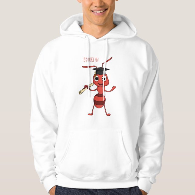 Cute happy red ant cartoon  hoodie (Framsida)