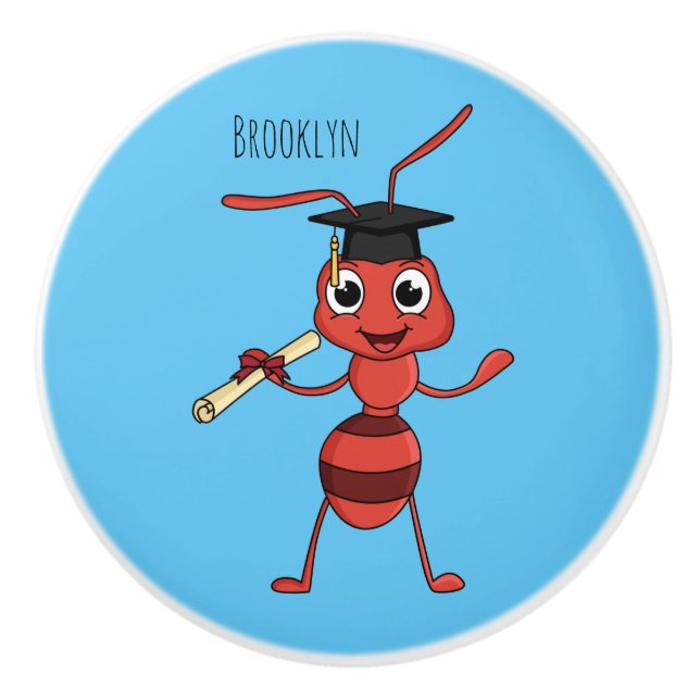 Cute happy red ant cartoon  knopp (Framsidan)