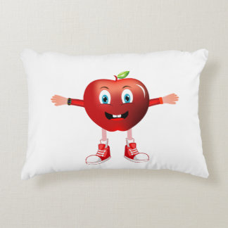 Cute Happy Red Apple Cartoon Blanket for Kids Prydnadskudde