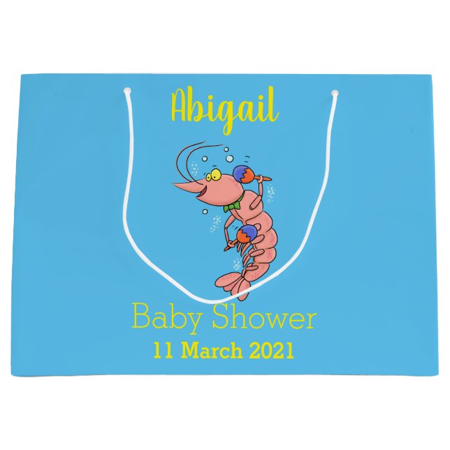 Cute happy shrimp, prawn cartoon (Framsidan)