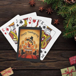 Cute Happy thanksgiving Turkey Roligt Inspirief Casinokort