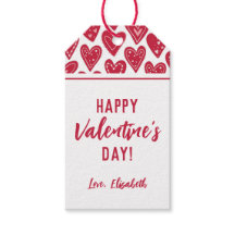 Cute Happy Valentines Red Hearts