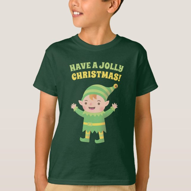 Cute har Jul Elf T-Shirt (Framsida)