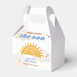 Cute här kommer Son Sunshine Baby Shower Presentaskar