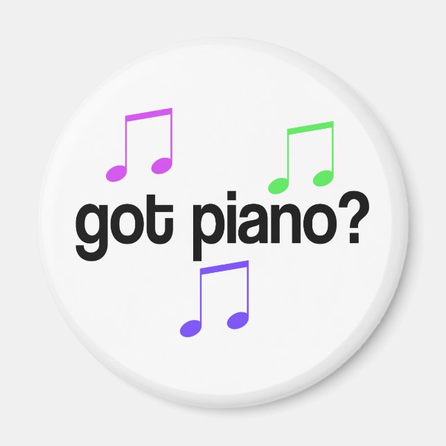 Cute Har Piano Music Gift Magnet (Framsidan)