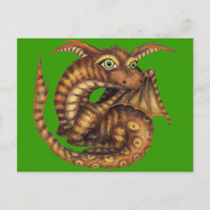 Cute Hårig Dragon Vykort