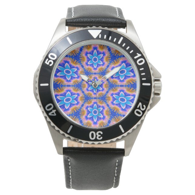 Cute Hårig Flowers Mönster Armbandsur (Framsida)