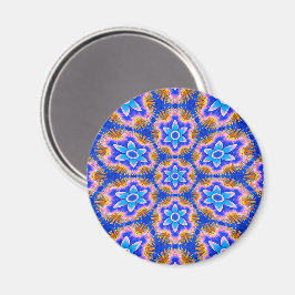 Cute Hårig Flowers Mönster Magnet