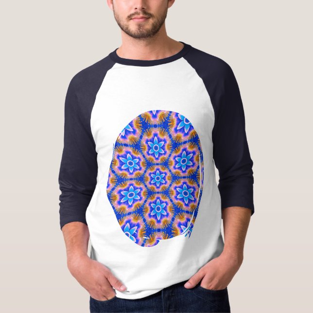 Cute Hårig Flowers Mönster T Shirt (Framsida)