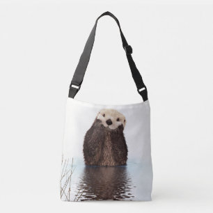 Cute Hårig Otter i Vatten Axelväska