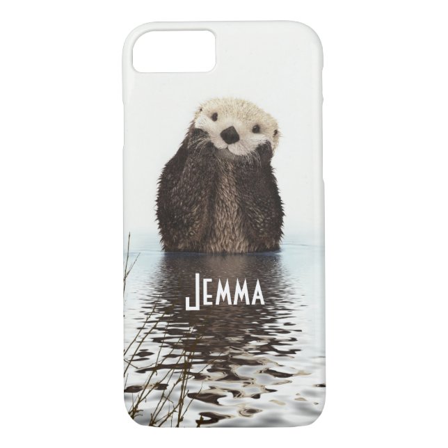 Cute Hårig Otter i Vatten Case-Mate iPhone Skal (Baksida)