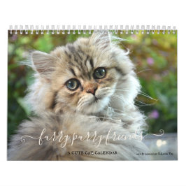 Cute Hårig Purry Cat Lovers Calendar Kalender