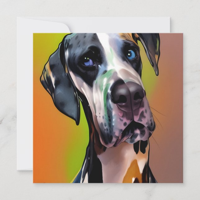 Cute Harlequin Great dane (Framsida)