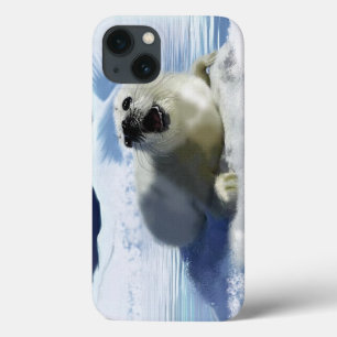 Cute Harp Seal & Ice Art för naturlevande supportr