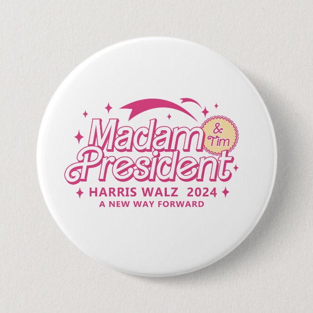 Cute Harris Walz-Trendiget Val Cute Rosa Design Knapp (Framsida)