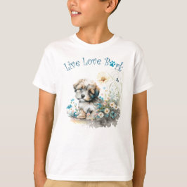 Cute Havanese Hund Blommigt T Shirt