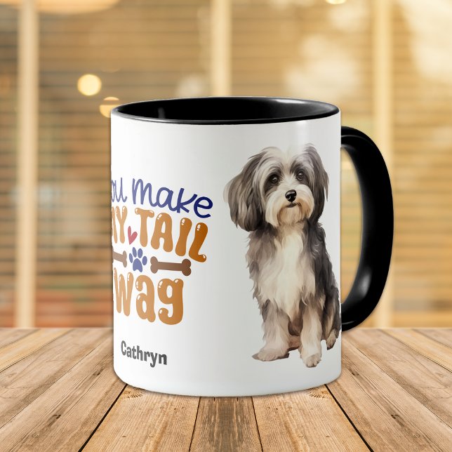 Cute Havanese Hund du gör min Svan-påse Mugg (Skapare uppladdad)