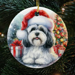 Cute Havanese Hund Watercolor jul Julgransprydnad Keramik<br><div class="desc">Lägg till ett litet charm till din helgdag-dekoration med vår Cute Havanese Hund Watercolor jul Ceramic Ornament, och visa en vacker bild av din älskade Havanese i en vismisk vattenfärgsdesign. Detta unika prydnadsämne fångar rasens skönhet samtidigt som det ger ett konstnärligt fläkt till Julgran. En perfekt för vilken Havanese hund...</div>