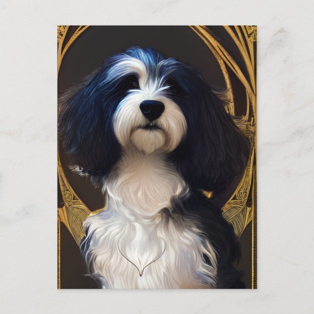 Cute Havanese Puppy Hund vykort (Framsida)