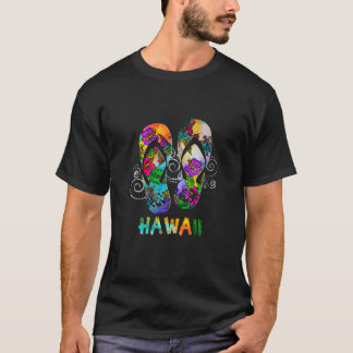Cute Hawaii Beach Flipflops Hawaiian Island Cruise T Shirt