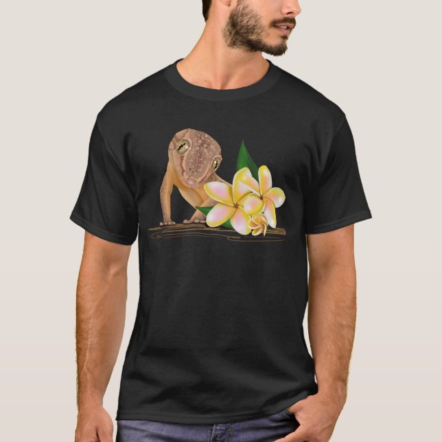 Cute Hawaii Gecko T Shirt (Framsida)