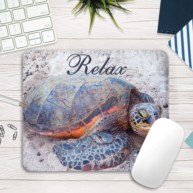 Cute Hawaiian Honu Sea Turtle Photo Sloute Quote  Musmatta (Skapare uppladdad)