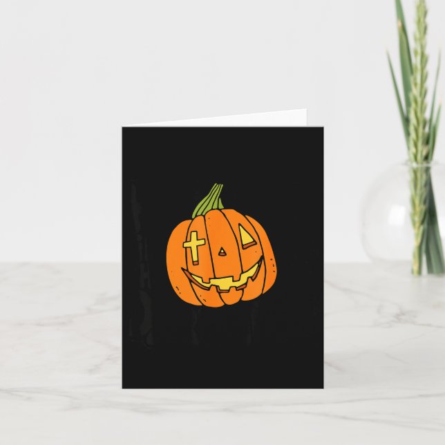 Cute He Is The Light In The Dark Christian Hallowe Kort (Framsida)