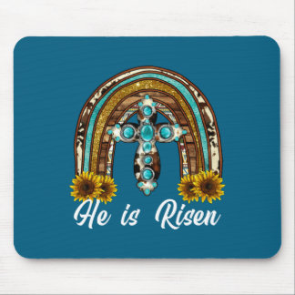 Cute He Risen Leopard Sunflower Cross Musmatta