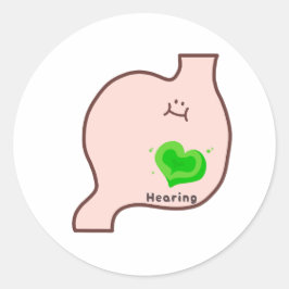 Cute healing organ art runt klistermärke