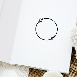 Cute Hearjärn Circle Journal Stämpel