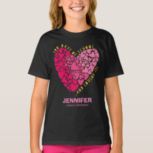 Cute Heart 100 dagar i skolan och Loving T Shirt
