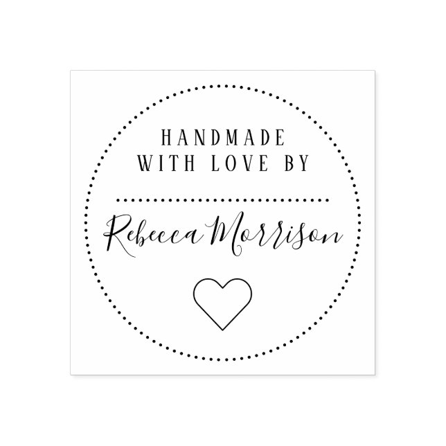 Cute Heart | Anpassat namnskript som hanteras med  Stämpel (Tryck)