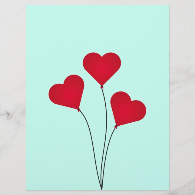Cute Heart-ballonger Reklamblad (Framsidan)