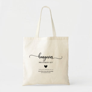 Cute Heart Bröllop Hangover Kit Tote Bag Tygkasse