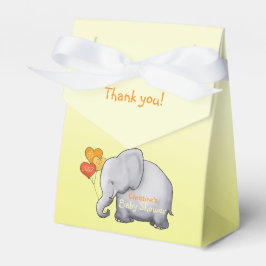 Cute Heart-bubblor Elephant Neutralt Baby Shower Presentaskar