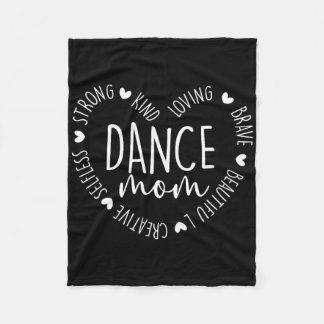 Cute Heart Dance Mamma Proud Dancer Mamma Dancing  Fleecefilt
