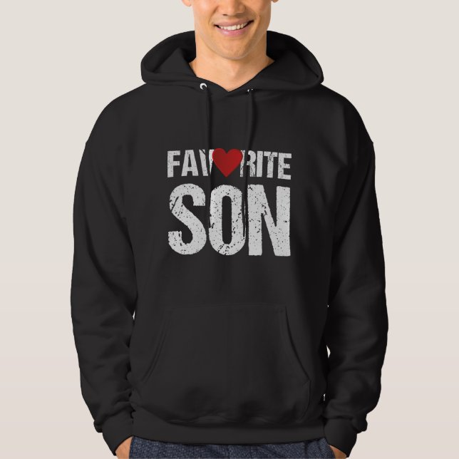 Cute Heart Favorite Son Gift Ideas Hoodie (Framsida)