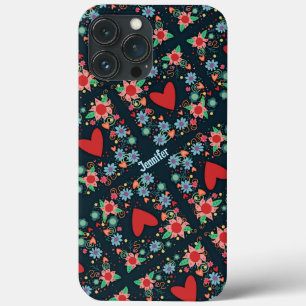 Cute Heart Flowers Girly Roligt Anpassningsbar Ins