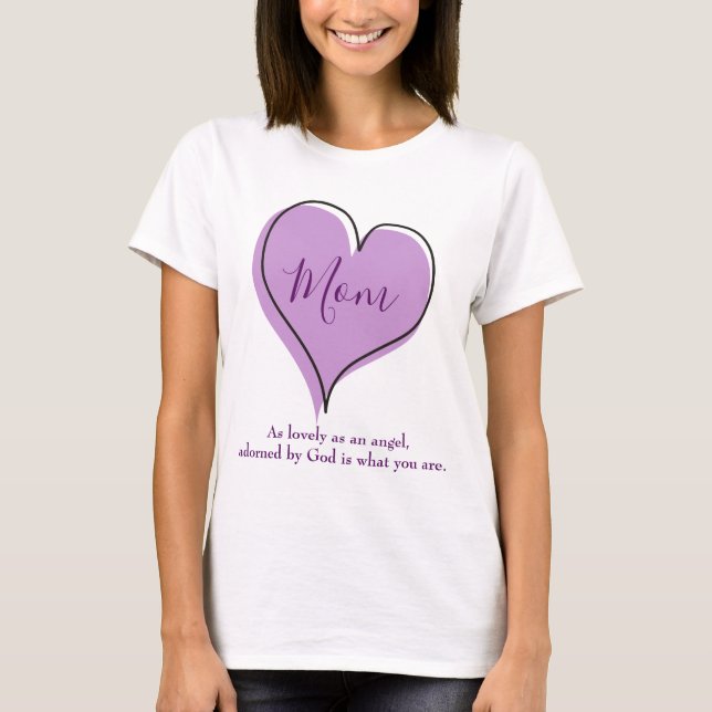 Cute Heart för Mamma T Shirt (Framsida)
