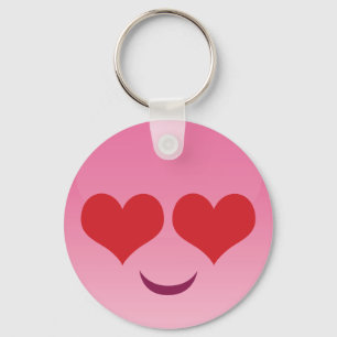 Cute Heart for Ögon Rosa emoji Nyckelring