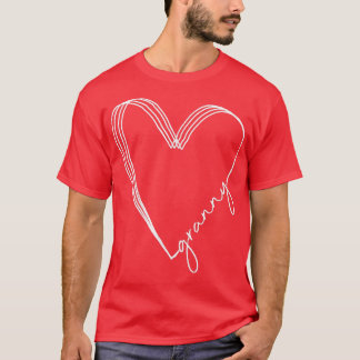 Cute Heart Granny Mors dag T Shirt