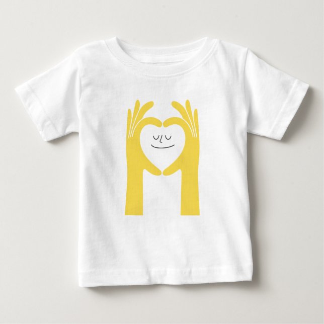 Cute Heart Hands Baby Tee (Framsida)
