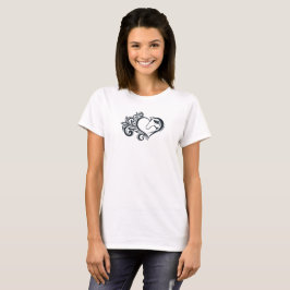 Cute Heart Horse Girl Feminine Elegant T Shirt